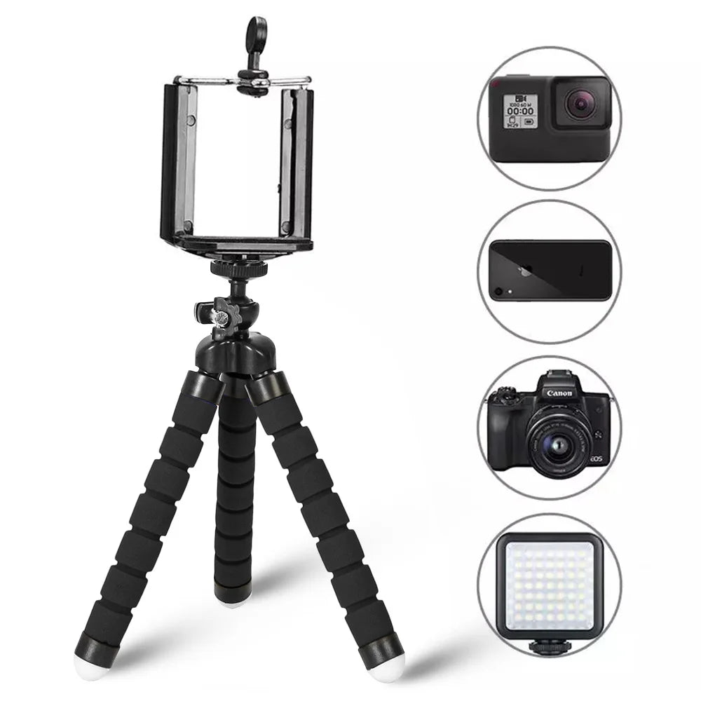 Tripoder Stativ Til Telefon Mobil Kameraholder Klips Smarttelefon Monopod Trebent Stativ Blekksprut Ministativ Stativ Til Telefon