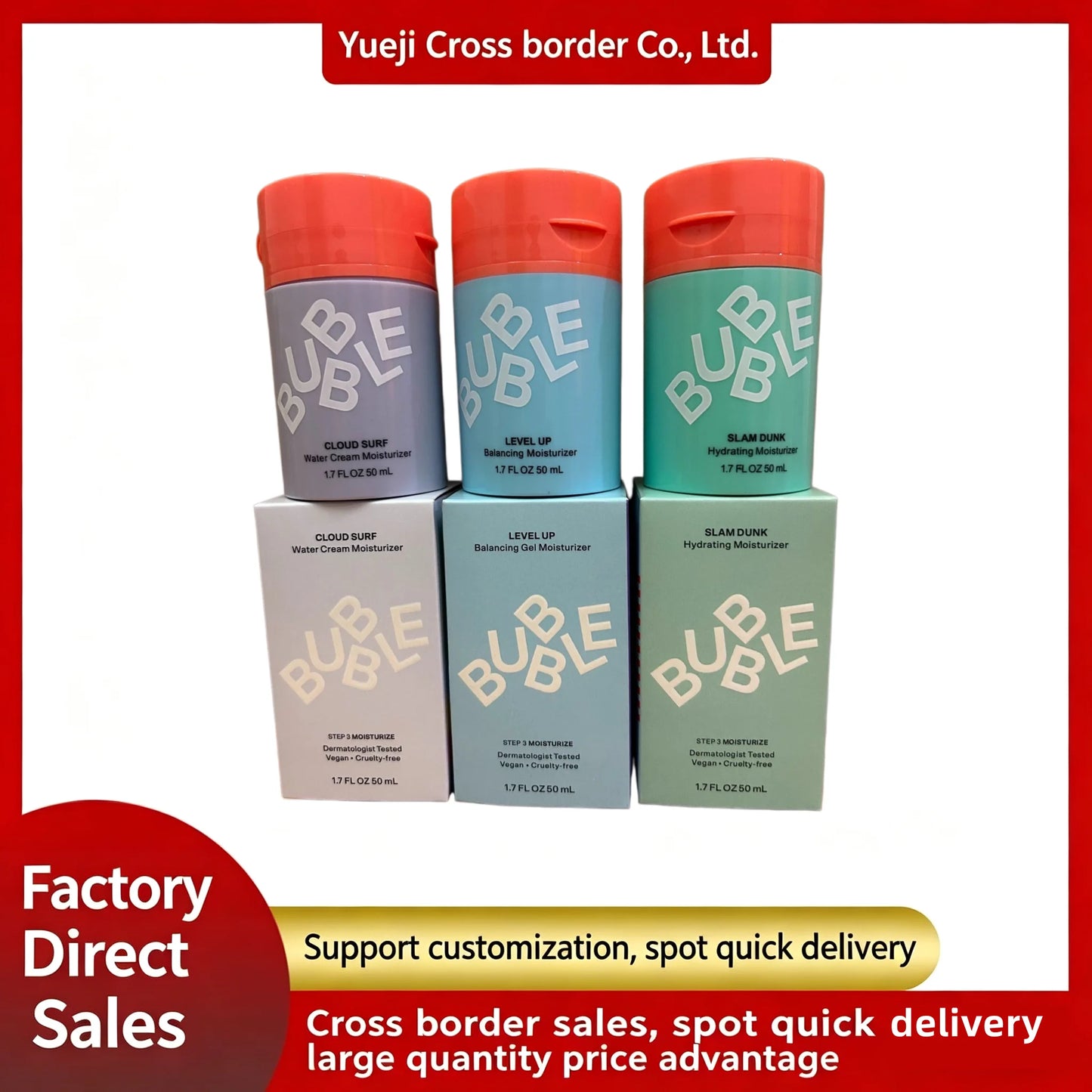 Bubble Skincare Facial Moisturizing Cream Gel Toner Spray Brightening Eye Cream Syringa Vulgaris Extract 50ml Genuine Original