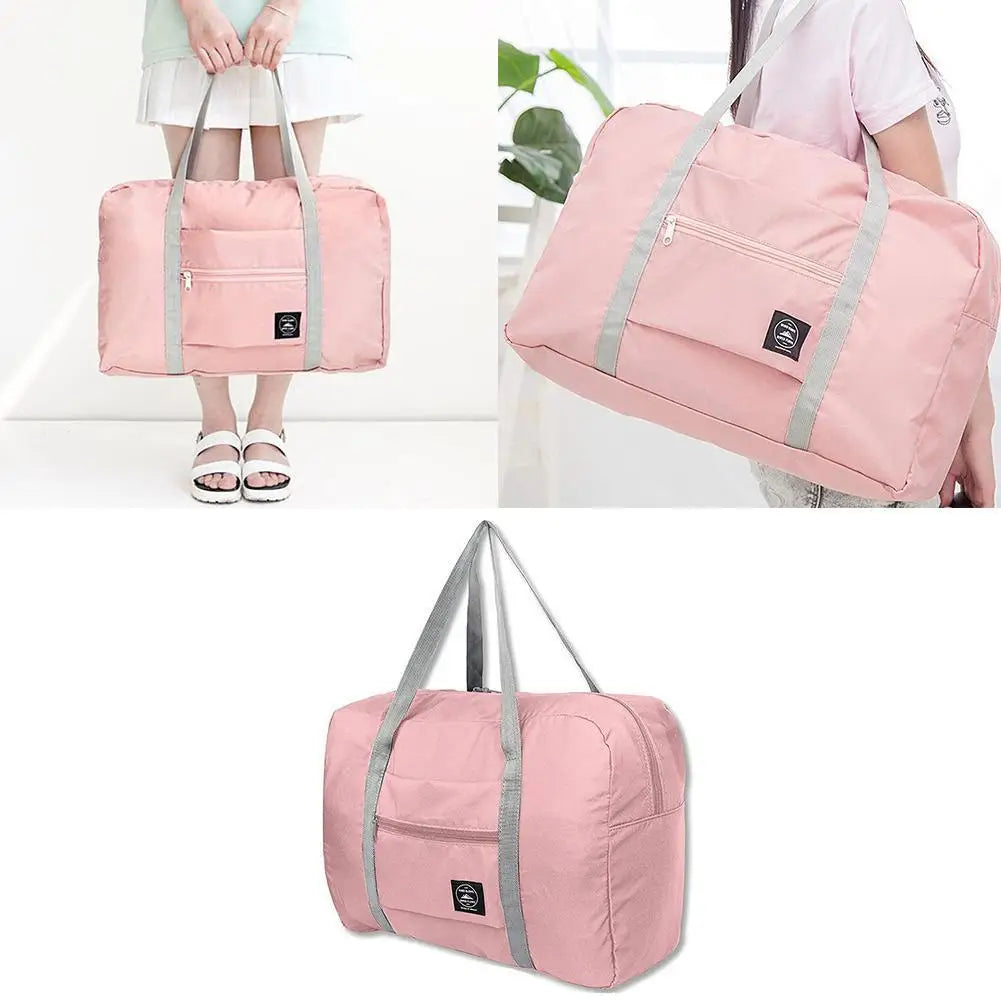 Travel Duffel Bag Lightweight Foldable Nylon Water Resistant Carry-On Duffle Bag Portable Durable Outdoor Tote Hook onto Luggage
