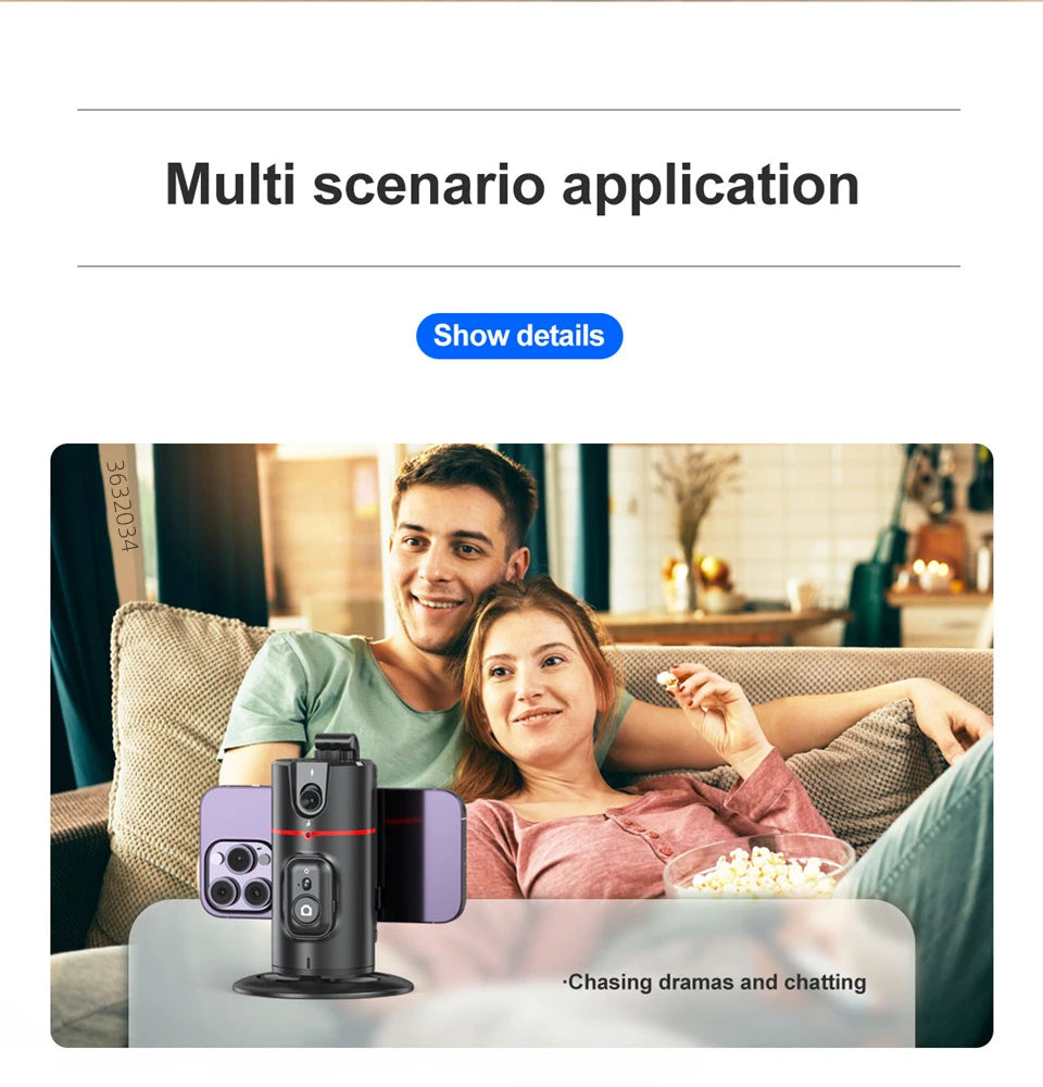 FANGTUOSI P02 With MKF for TYPE-C  desktop phone holder wireless connection shooting  desktop gimbal AI automatic face tracking