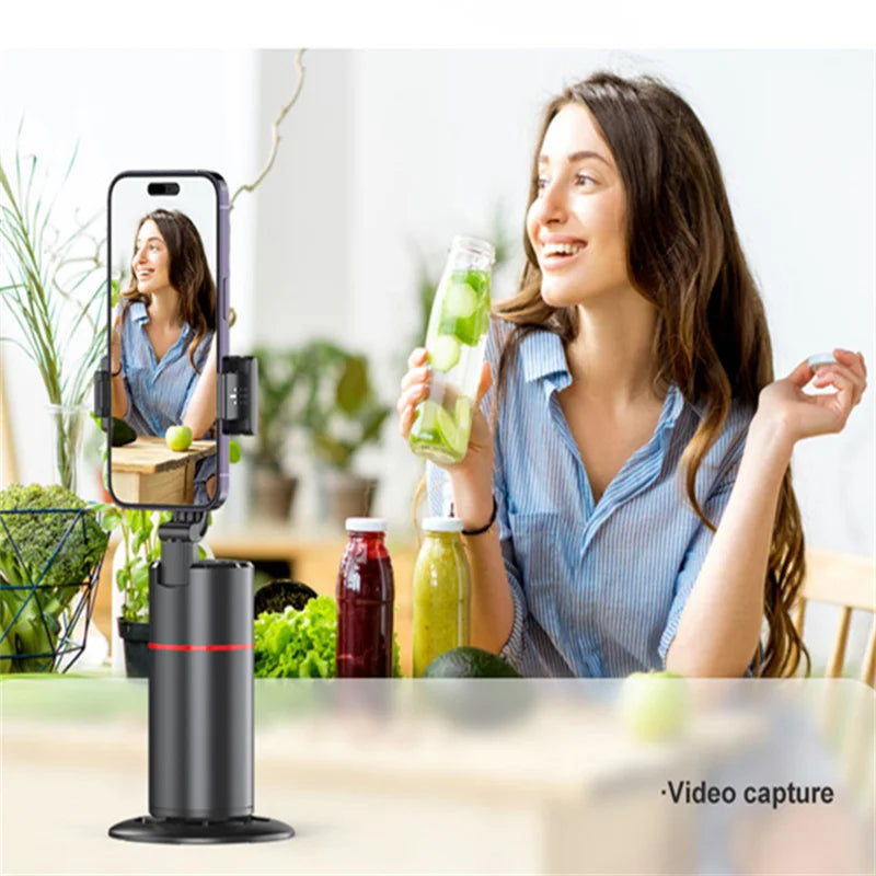 FANGTUOSI P02 With MKF for TYPE-C  desktop phone holder wireless connection shooting  desktop gimbal AI automatic face tracking