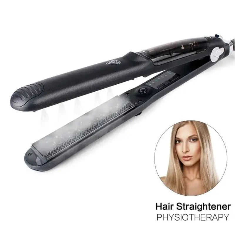 Professional Steam Hair Straightener Ceramic Flat Iron 450℉ Fast Heat  Oil Treatment Hair Care Tools