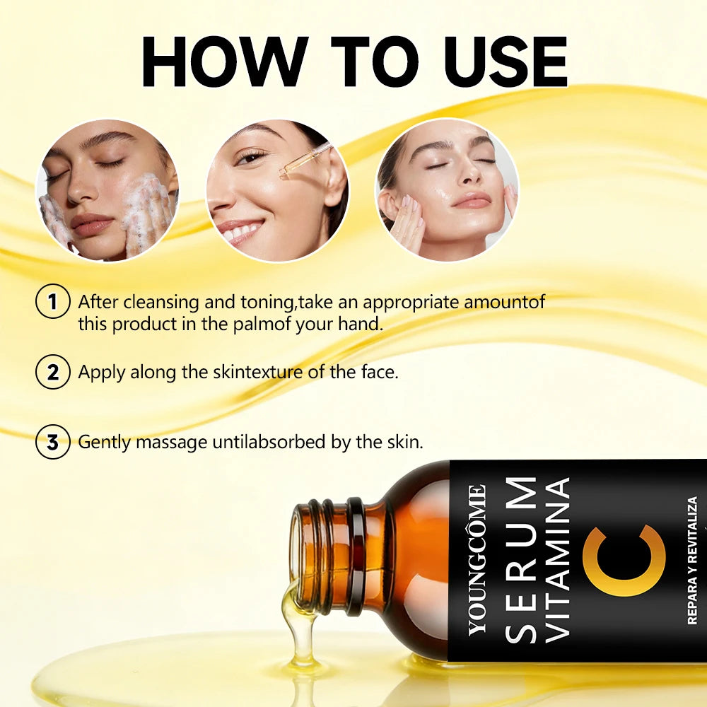 YOUNGCOME Vitamin A Serum + Hyaluronic Acid & Vitamin E, Facial Brighten skin& Boost radiance Essence, Daily Skincare Treatment