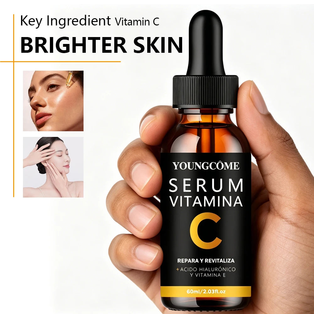 YOUNGCOME Vitamin A Serum + Hyaluronic Acid & Vitamin E, Facial Brighten skin& Boost radiance Essence, Daily Skincare Treatment