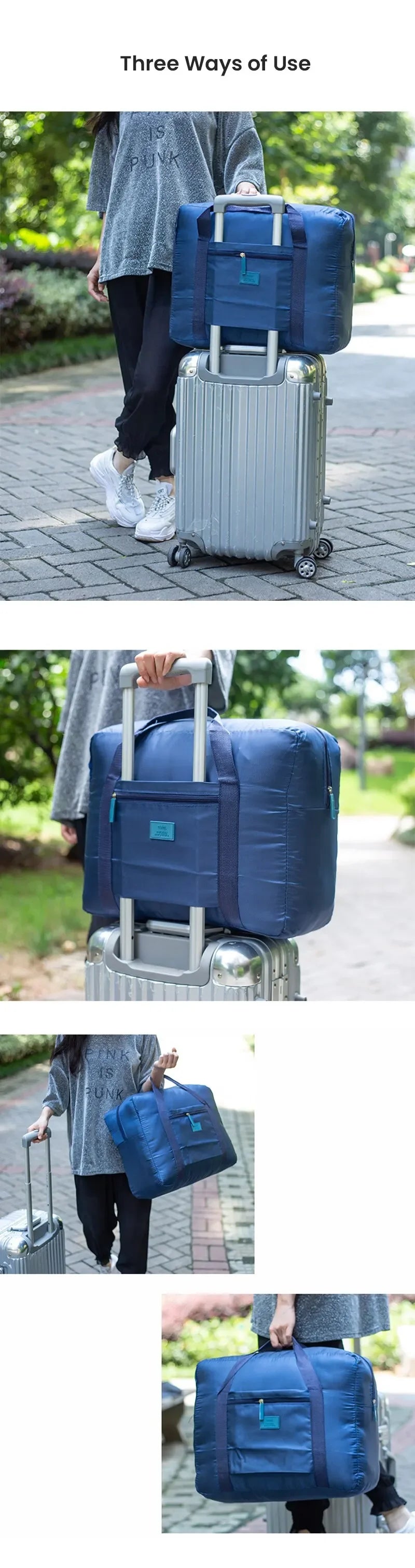 Fashion Travel Duffel Bag Lightweight Foldable for Women and Men Tote Carry On Luggage Weekender Overnight