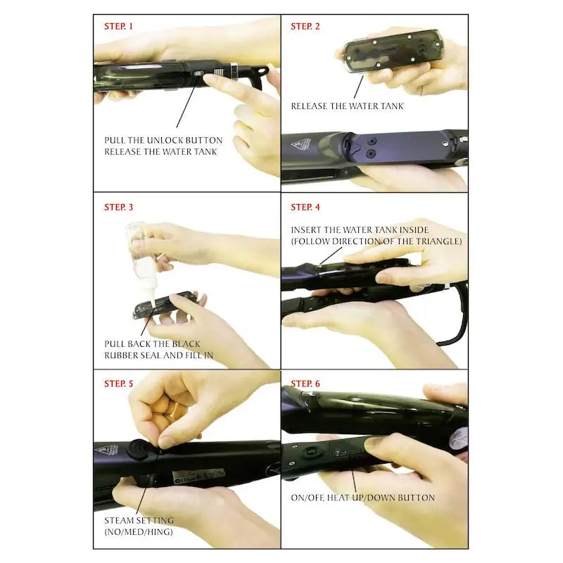 Professional Steam Hair Straightener Ceramic Flat Iron 450℉ Fast Heat  Oil Treatment Hair Care Tools