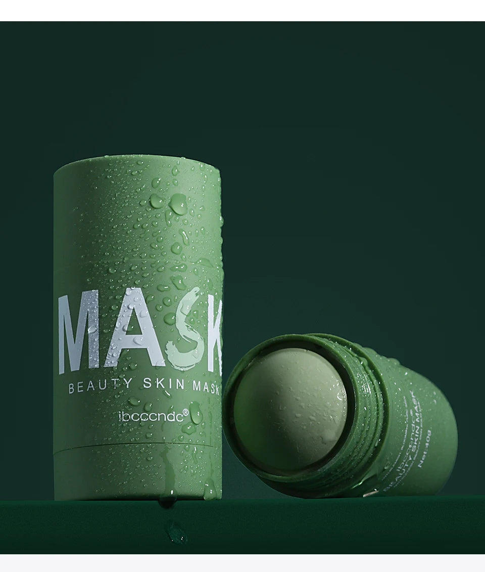 Face Clean Mask Green Tea Cleansing Stick Mask Shrink pores Deep Blackhead Remover facial Cleansing Moisturizing Mask 40g