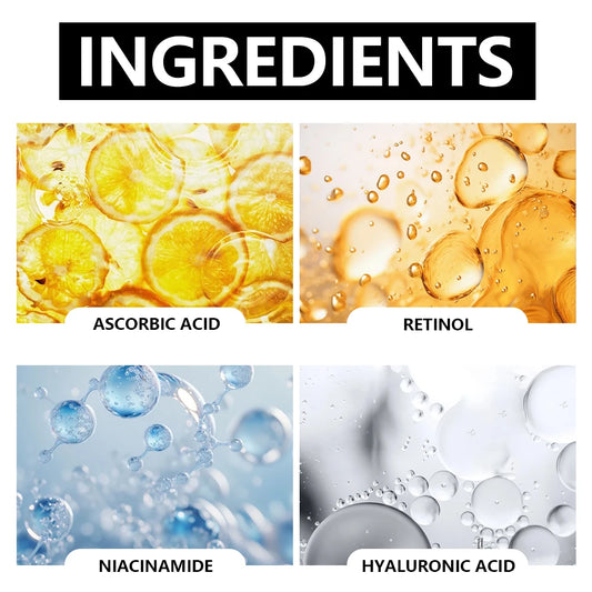 YOUNGCOME Vitamin A Serum + Hyaluronic Acid & Vitamin E, Facial Brighten skin& Boost radiance Essence, Daily Skincare Treatment