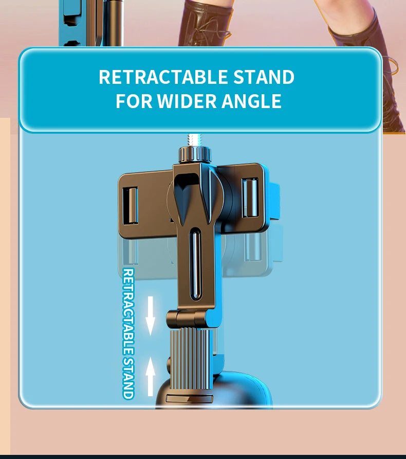 Face Tracking Tripod 360 Degree Rotation Auto Stand Tripod That Follows Your Movement for Live Streaming Selfie Video Recording