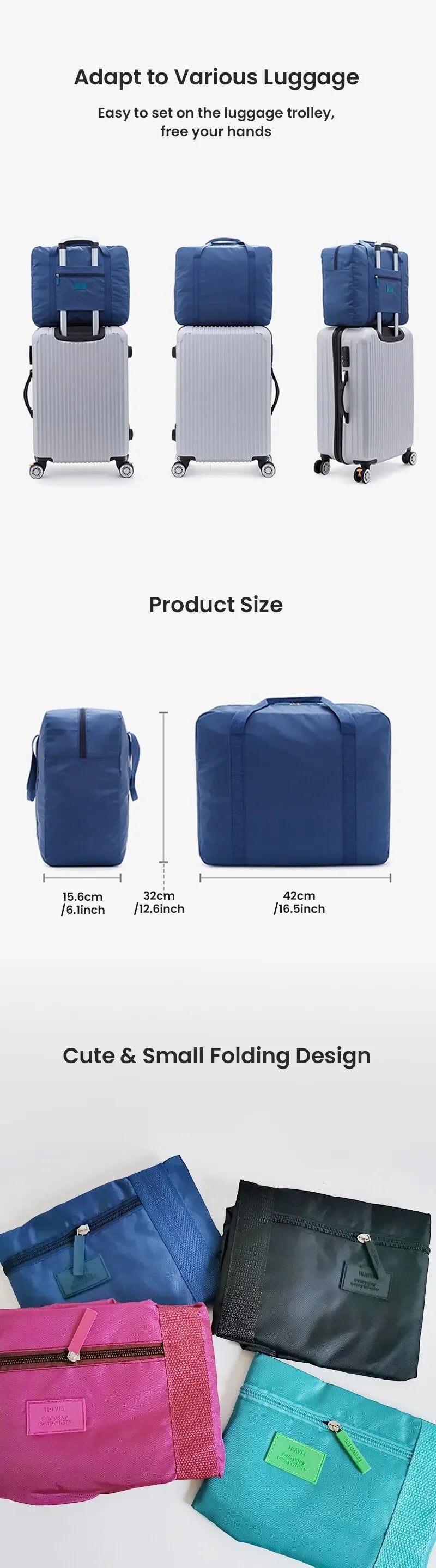 Fashion Travel Duffel Bag Lightweight Foldable for Women and Men Tote Carry On Luggage Weekender Overnight