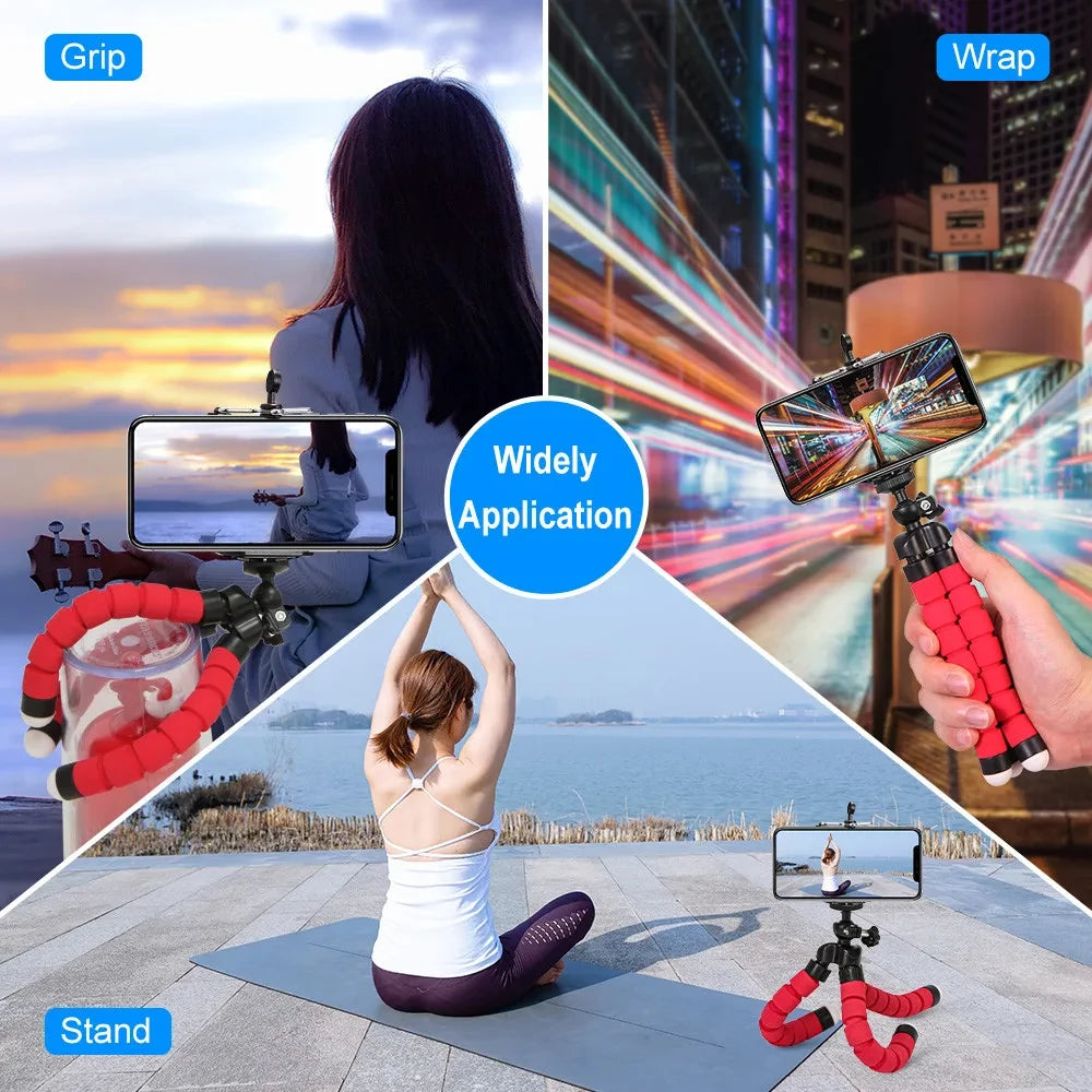 Tripoder Stativ Til Telefon Mobil Kameraholder Klips Smarttelefon Monopod Trebent Stativ Blekksprut Ministativ Stativ Til Telefon