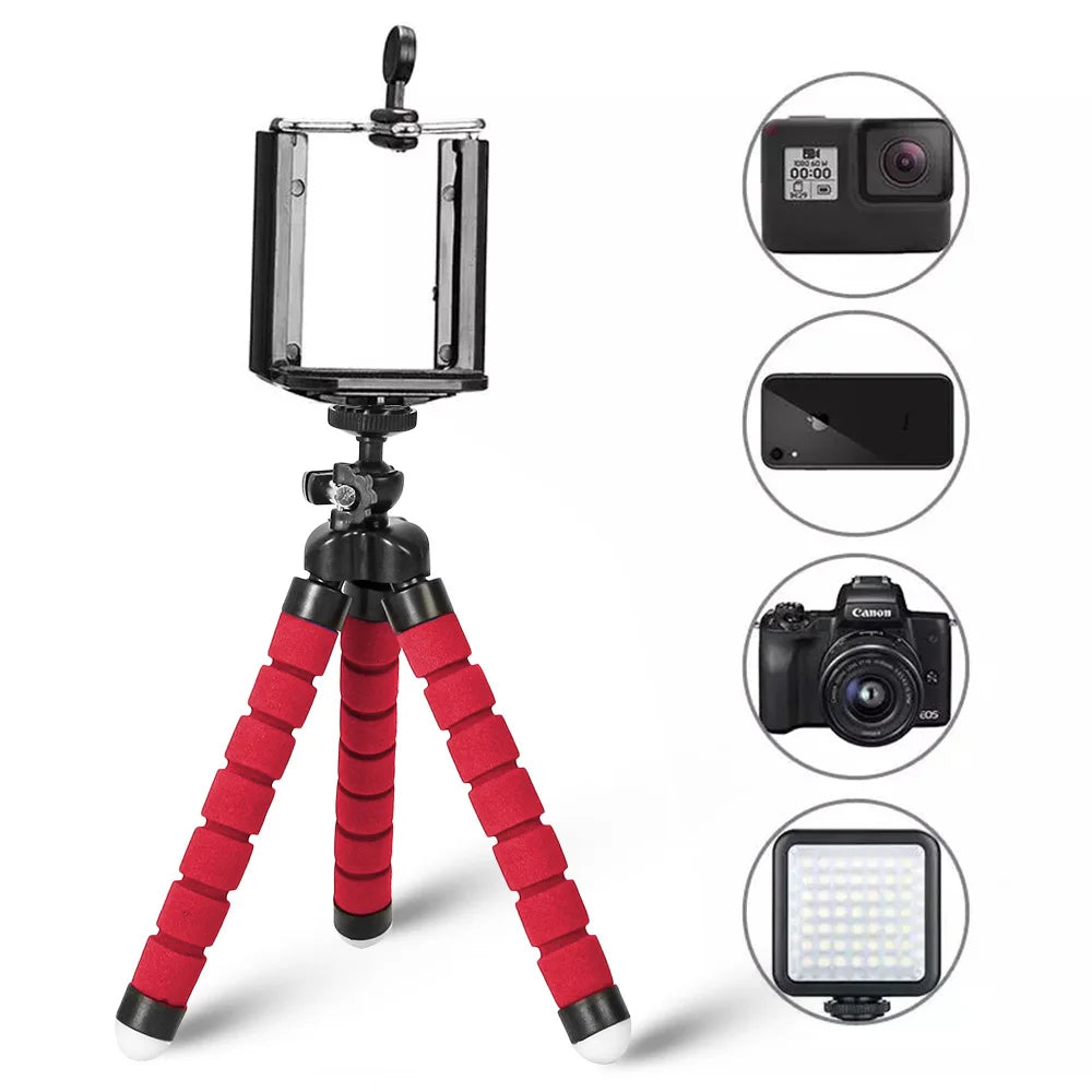 Tripoder Stativ Til Telefon Mobil Kameraholder Klips Smarttelefon Monopod Trebent Stativ Blekksprut Ministativ Stativ Til Telefon