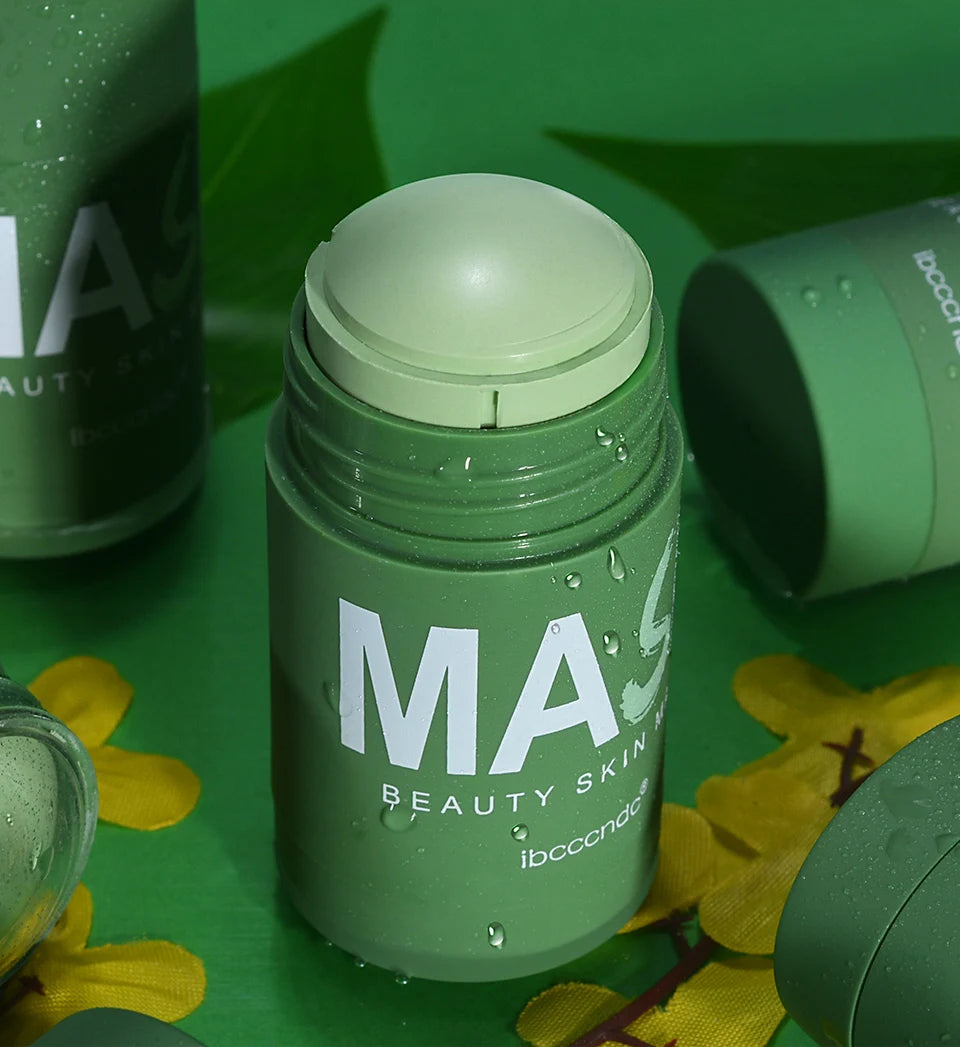 Face Clean Mask Green Tea Cleansing Stick Mask Shrink pores Deep Blackhead Remover facial Cleansing Moisturizing Mask 40g