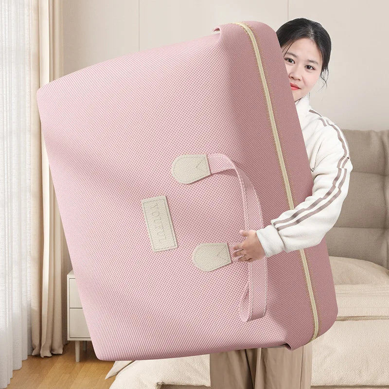 Soft Pink Duffel Bag: Perfect for Travel, Student Dorms, or Home Storage - Handy and Lightweight
