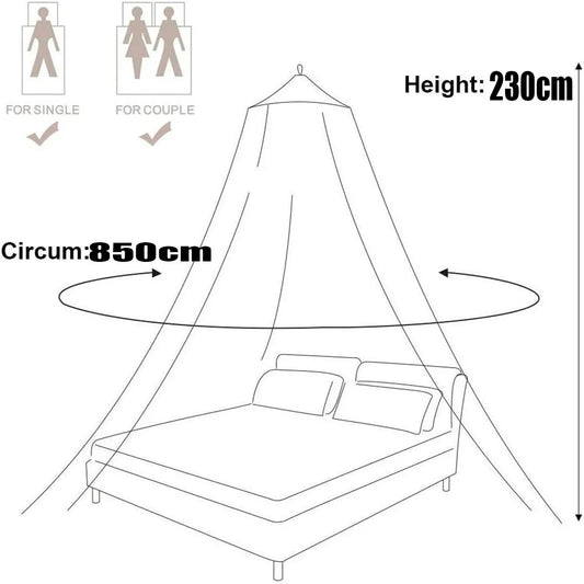 1pc Summer Hung Dome Mosquito Net For Double Bed Summer Polyester Mesh Fabric Home Bedroom Adults Hanging Decor