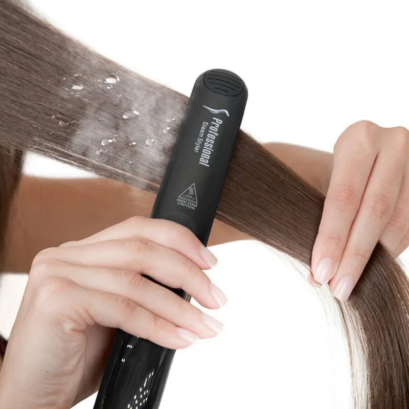 Professional Steam Hair Straightener Ceramic Flat Iron 450℉ Fast Heat  Oil Treatment Hair Care Tools