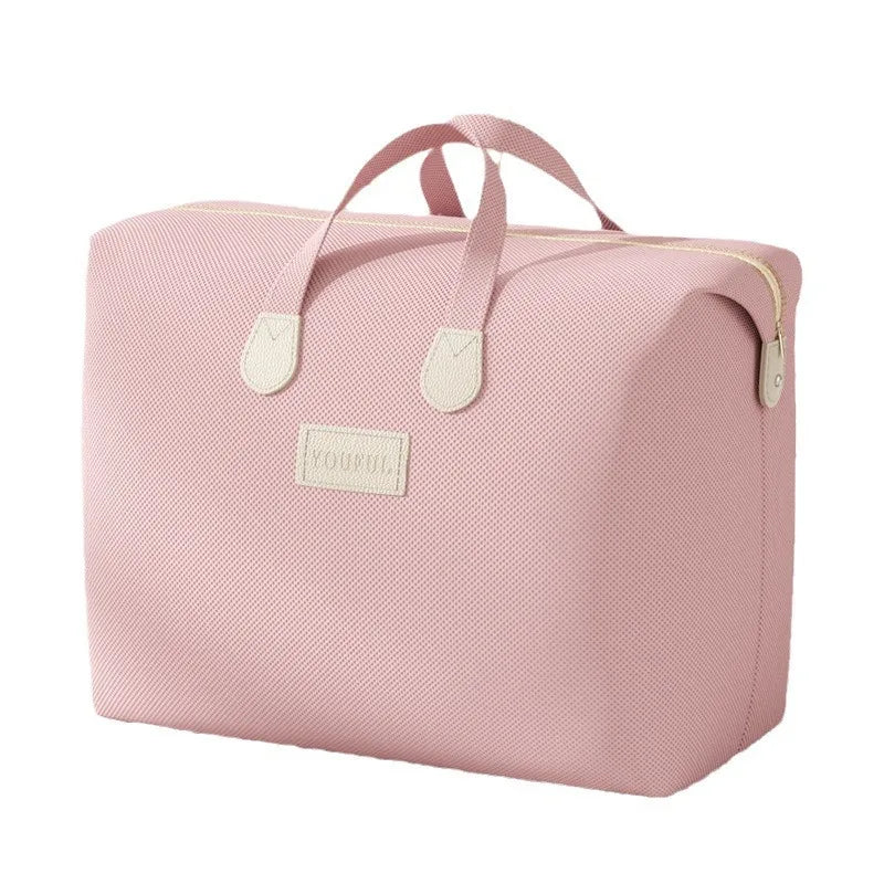 Soft Pink Duffel Bag: Perfect for Travel, Student Dorms, or Home Storage - Handy and Lightweight
