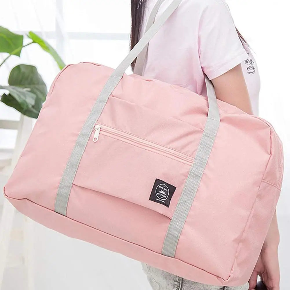 Travel Duffel Bag Lightweight Foldable Nylon Water Resistant Carry-On Duffle Bag Portable Durable Outdoor Tote Hook onto Luggage