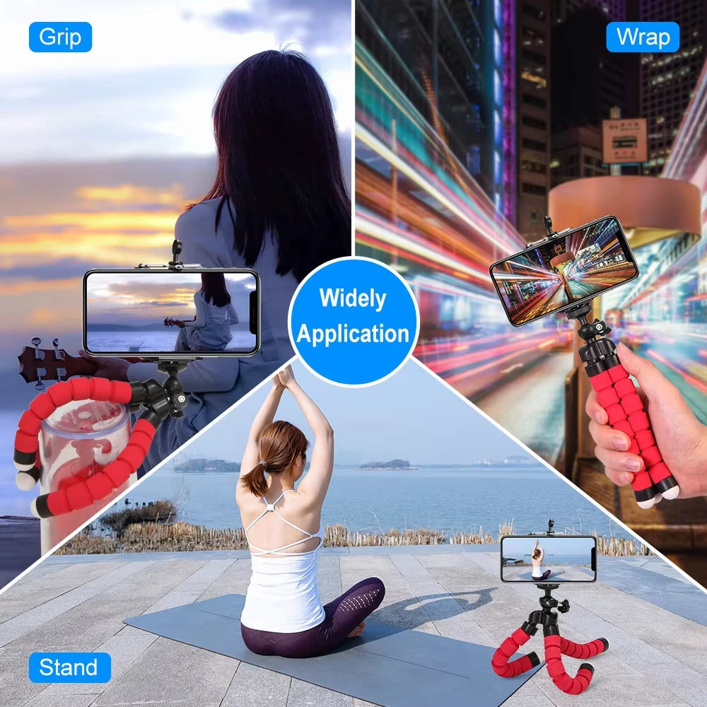 Tripoder Stativ Til Telefon Mobil Kameraholder Klips Smarttelefon Monopod Trebent Stativ Blekksprut Ministativ Stativ Til Telefon