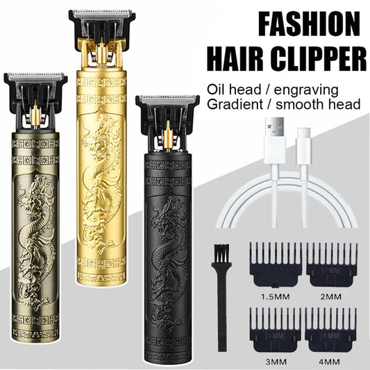 Vintage Cordless Hair Cutting Machine Portable Hair Clipper Electric Hair Trimmer USB Fast Charging Shaver Barber For Hairdresse