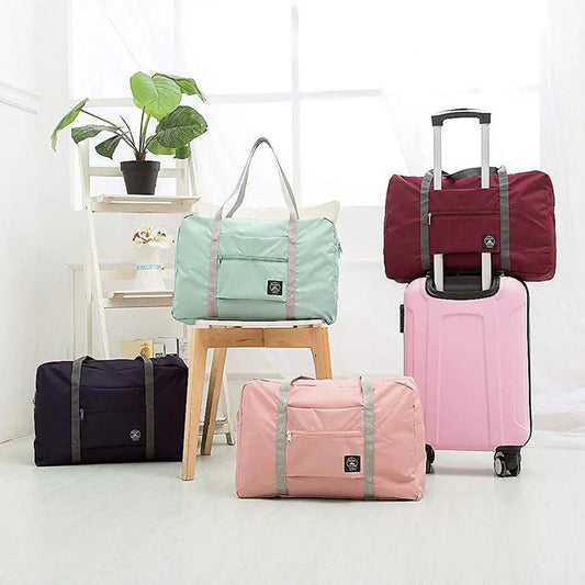 Travel Duffel Bag Lightweight Foldable Nylon Water Resistant Carry-On Duffle Bag Portable Durable Outdoor Tote Hook onto Luggage