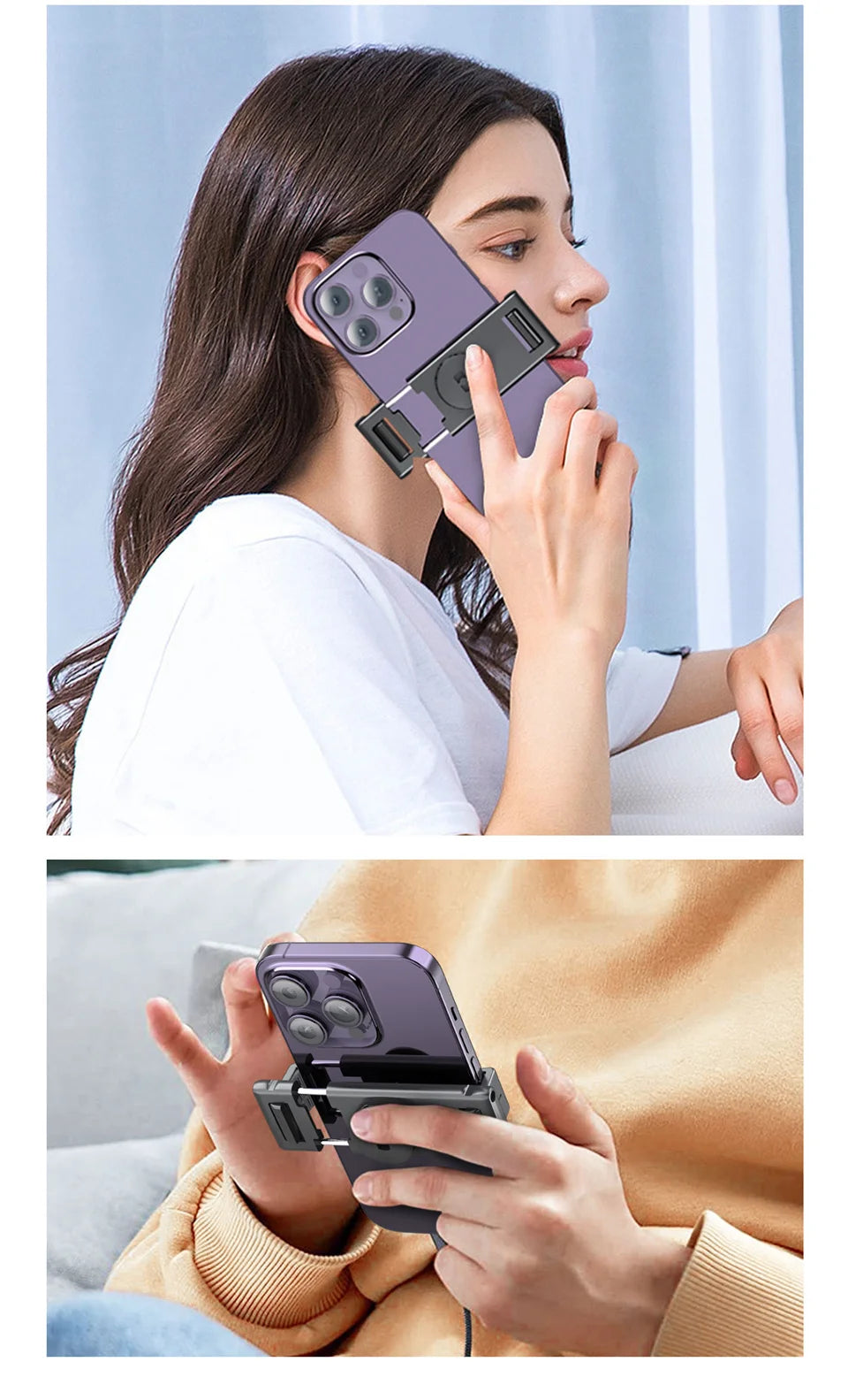 FANGTUOSI P02 With MKF for TYPE-C  desktop phone holder wireless connection shooting  desktop gimbal AI automatic face tracking